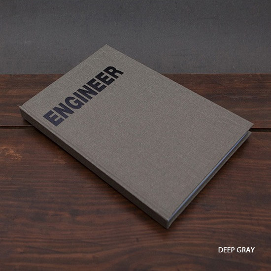 Deep gray - Engineer hardcover grid notebook