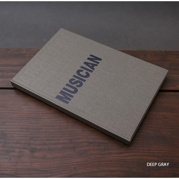 Deep gray - Musician hardcover manuscript paper notebook