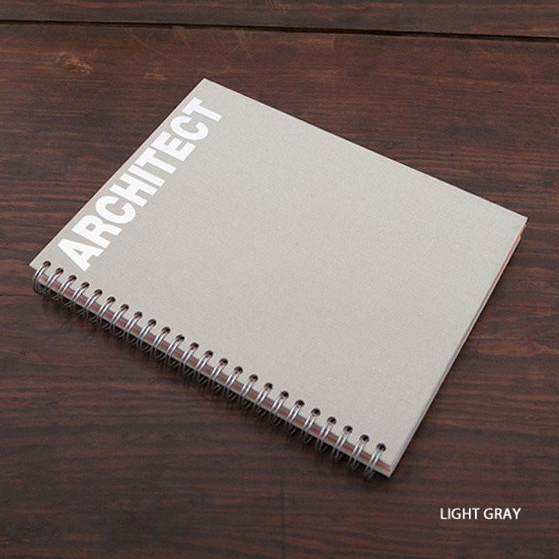 Light gray - Architect spiral drawing notebook Light gray - Architect spiral drawing notebook