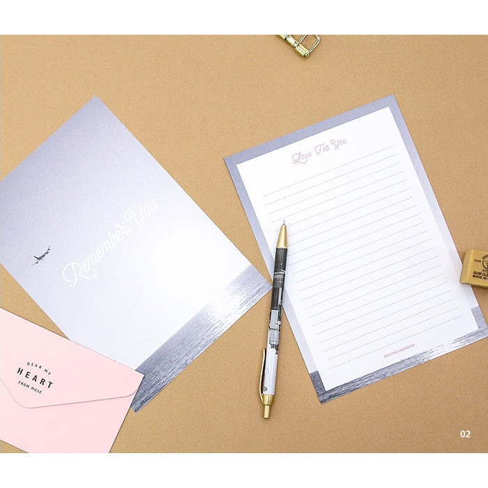 02 - But today illustration letter paper and envelope set