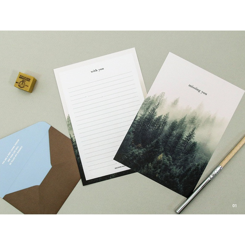 01 - But today illustration letter paper and envelope set