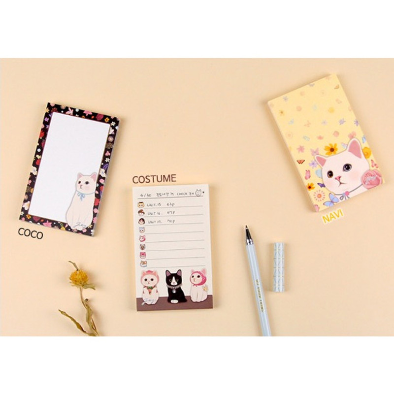 Co co & Costume & Navi - Jetoy Choo Choo cat memo notepad Co co & Costume & Navi - Jetoy Choo Choo cat memo notepad