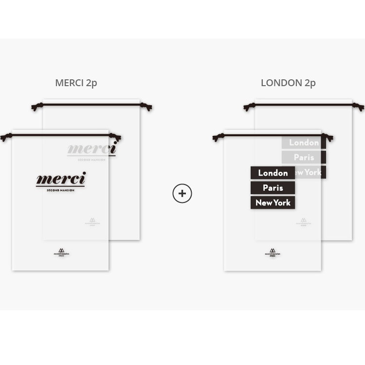 Composition of Travel clear drawstring pouch bag set