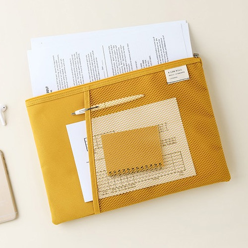 Mustard - Livework A low hill basic mesh pocket file pouch ver2