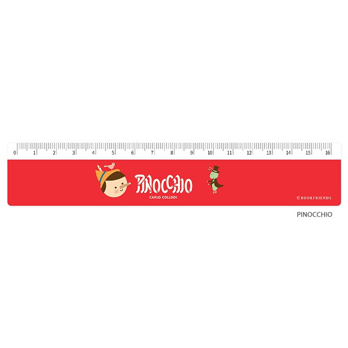 Pinocchio - Bookfriends World literature 16cm plastic ruler