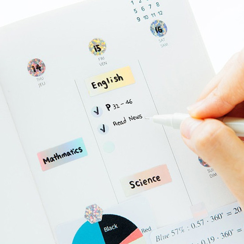 Livework Color palette hologram deco sticker set Livework Color palette hologram deco sticker set
