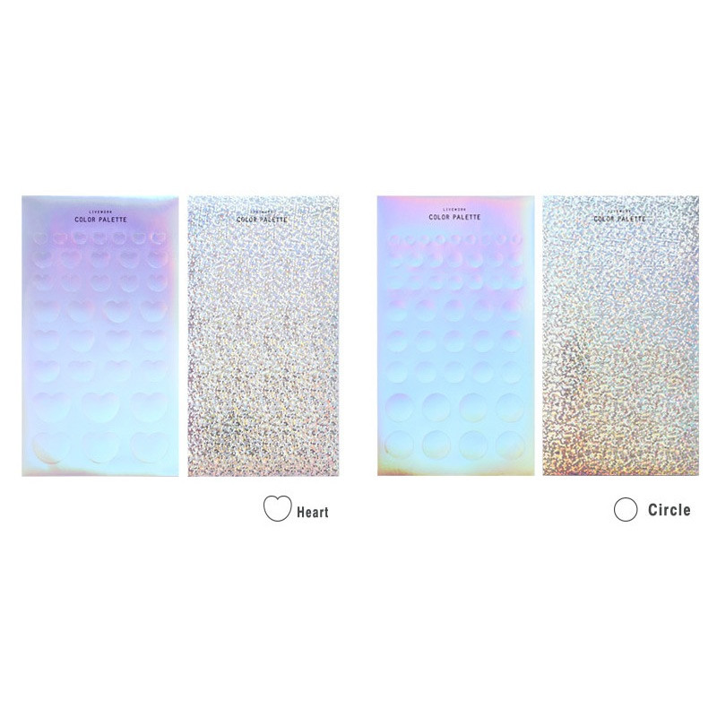 Option - Livework Color palette hologram deco sticker set Option - Livework Color palette hologram deco sticker set