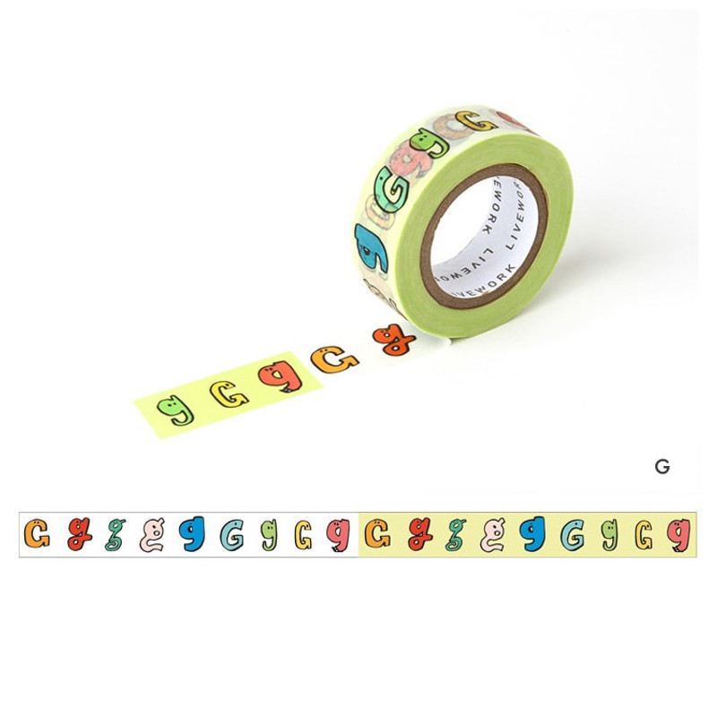 G - Livework Jam Jam alphabet A-N single deco masking tape