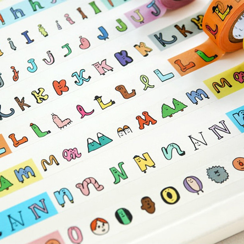 Livework Jam Jam alphabet A-N single deco masking tape