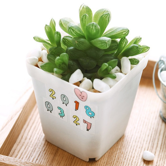 Livework Jam Jam number 0 - 9 single deco masking tape