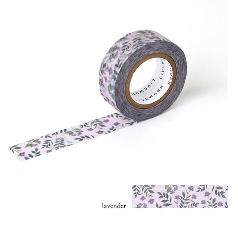 Lavender - Livework Proust pattern single deco masking tape Lavender - Livework Proust pattern single deco masking tape