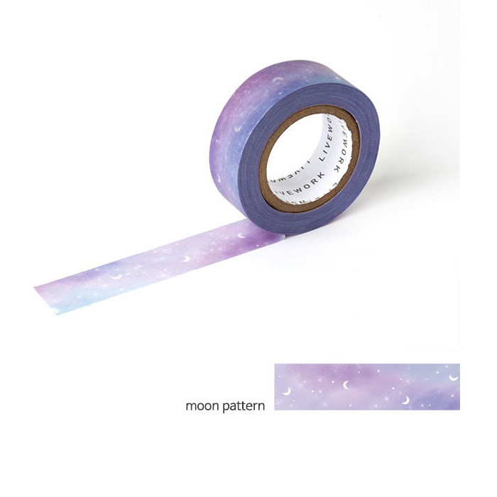 Moon pattern - Livework My universe single deco masking tape