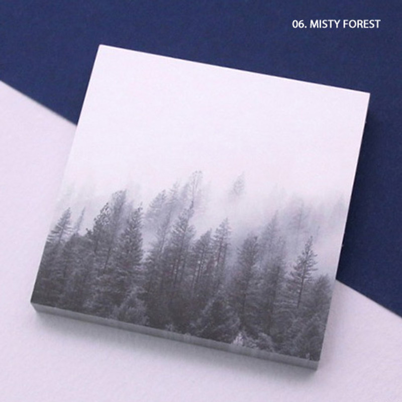 Misty forest - But today memo notepad