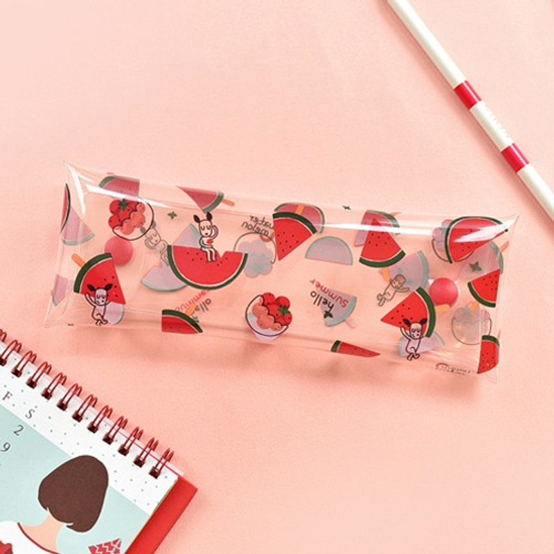 N.IVY Odong et valerie watermelon clear folding pencil case
