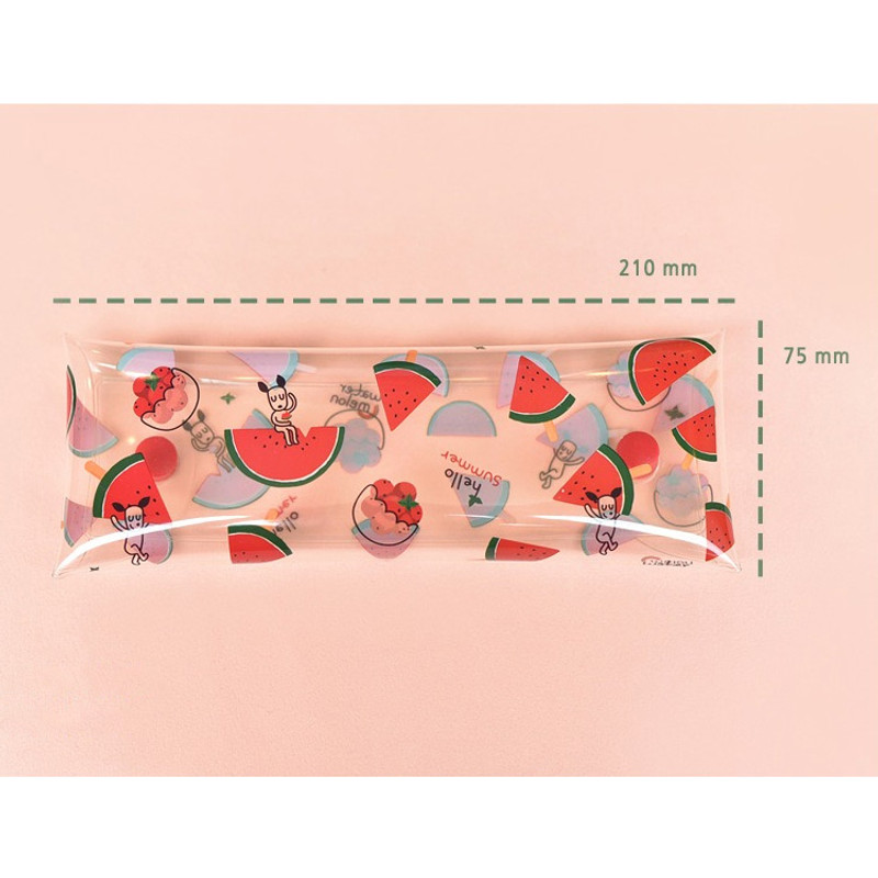 Size - N.IVY Odong et valerie watermelon clear folding pencil case