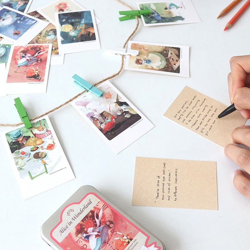 Indigo Classic fairy tale Alice small postcard with stickers Indigo Classic fairy tale Alice small postcard with stickers