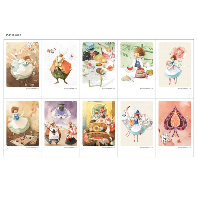 Postcard - Indigo Alice small postcard with stickers Postcard - Indigo Alice small postcard with stickers