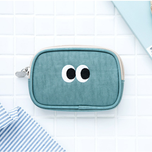 Sky blue - Livework Som Som stitching card case pouch wallet ver2