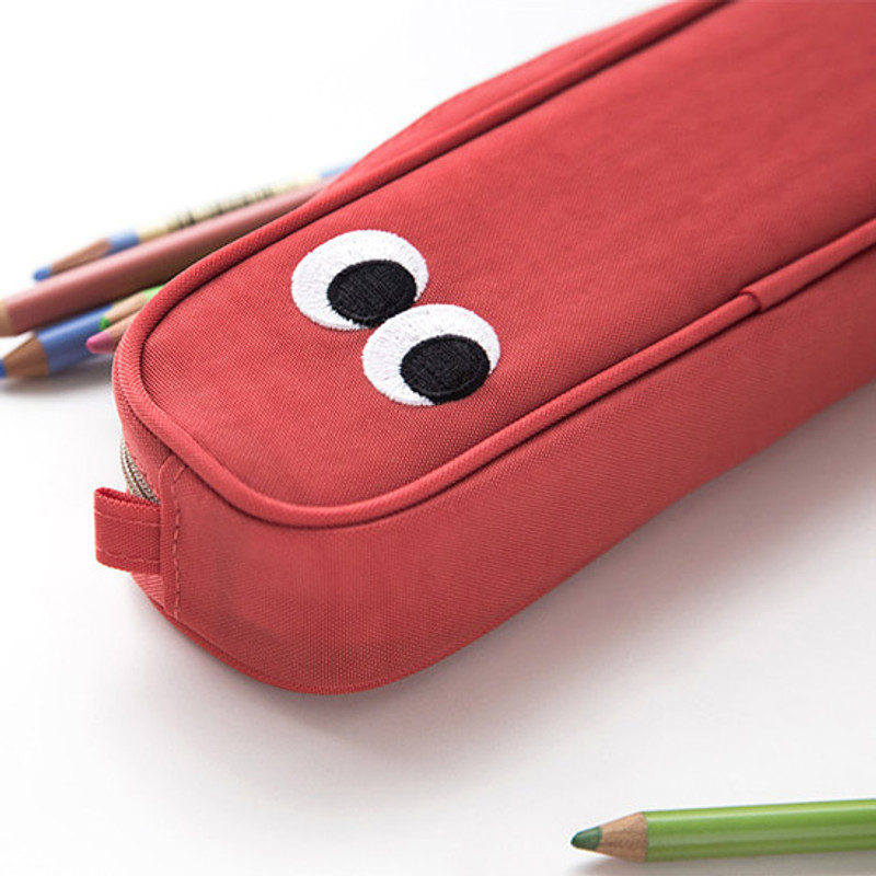 Red orange - Livework Som Som stitching pencil case ver2
