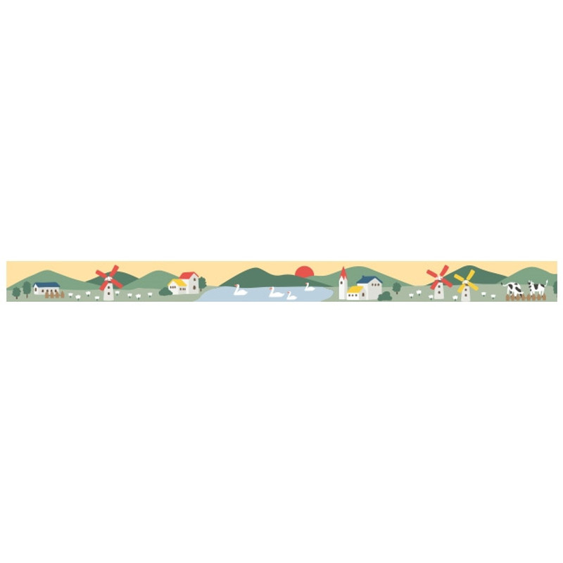 Dailylike Deco 0.59"X11yd single masking tape - Village
