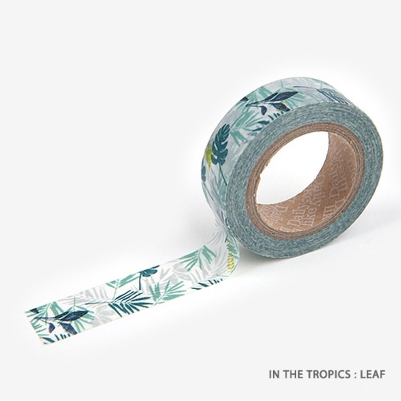 Leaf - Dailylike Flower deco masking tape set of 4 Leaf - Dailylike Flower deco masking tape set of 4