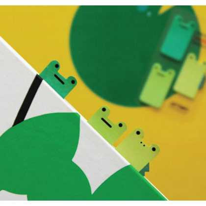 Smile sticky memo notes bookmark tabs - frog