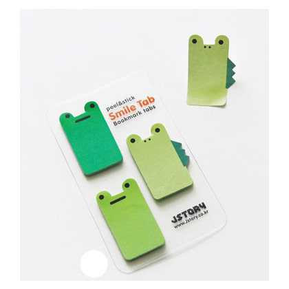 Smile sticky memo notes bookmark tabs - frog