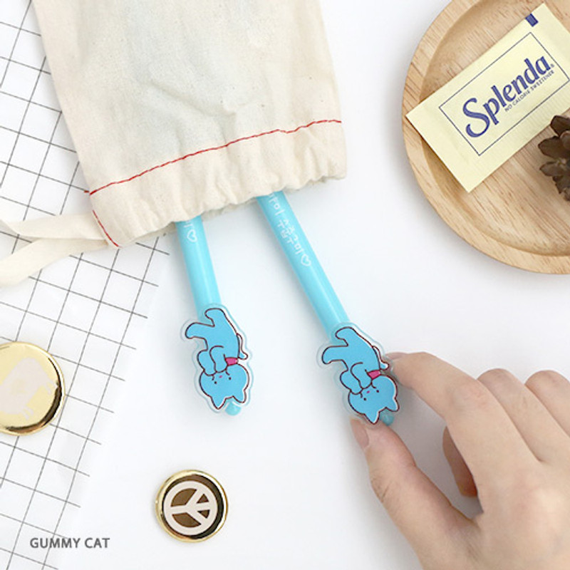 Gummy cat - Acrylic black gel pen 0.5mm Gummy cat - Acrylic black gel pen 0.5mm