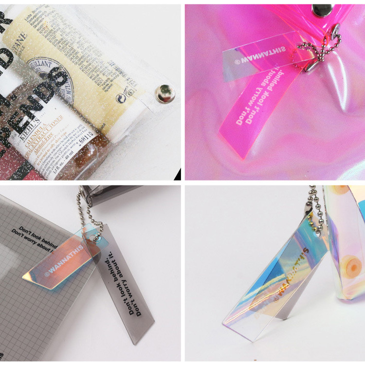 Wanna This Square clear pocket folding pouch bag