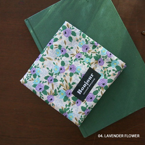 04 Lavender flower - pattern womens pad pouch cotton pouch