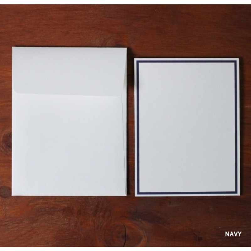 Navy - 4X6 photo frame card with envelope Navy - 4X6 photo frame card with envelope