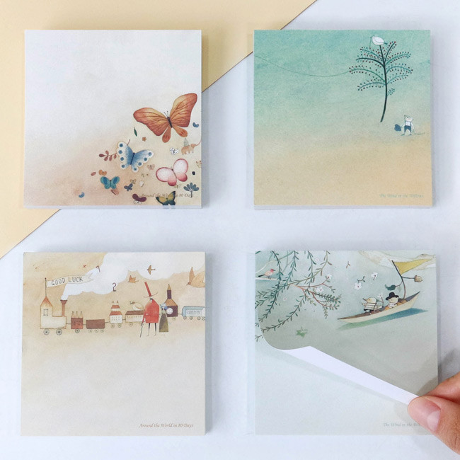 Classic story Around the world in 80 days memo notepad