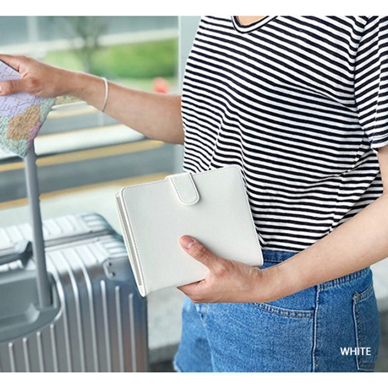 White - Seeso Double passport cover case holder