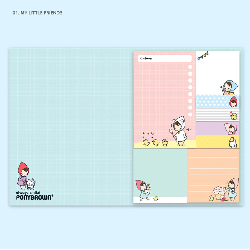My little friends - Cute illustration marif sticky notebook My little friends - Cute illustration marif sticky notebook