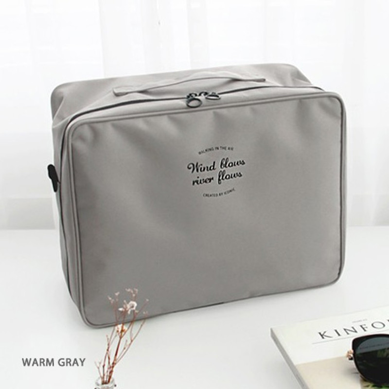 Warm gray - Two way trunk travel organizer pouch bag