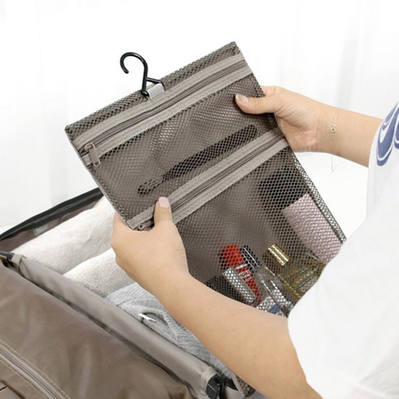 Right - Toiletry mesh zipper pouch