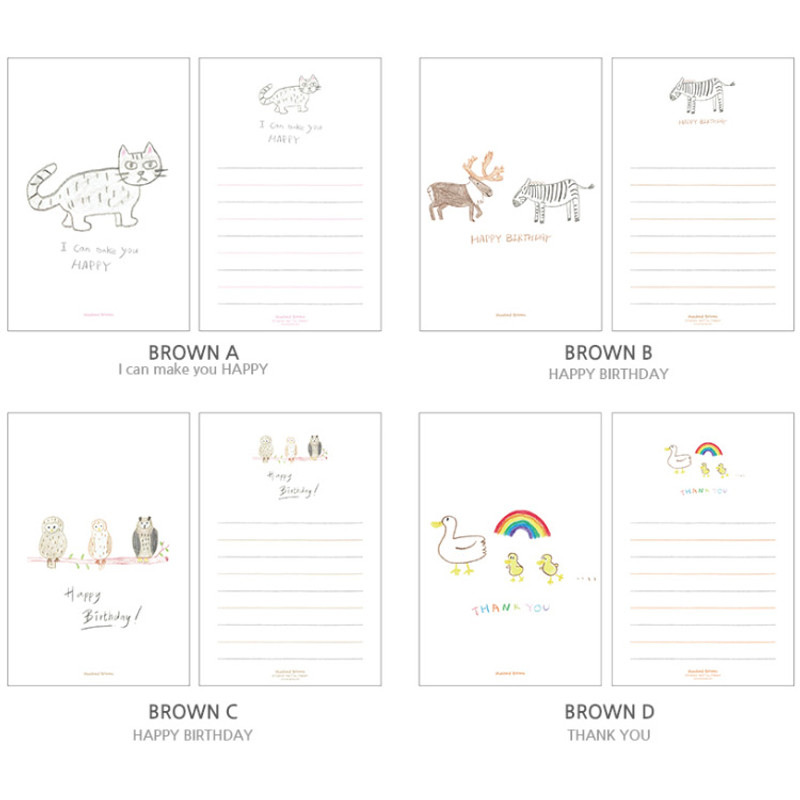 Option - Hello Today Hushed brown message post card