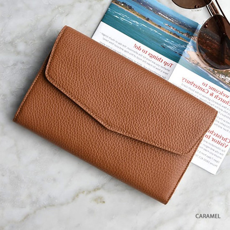 Caramel - Allday mate genuine cowhide leather clutch wallet Caramel - Allday mate genuine cowhide leather clutch wallet