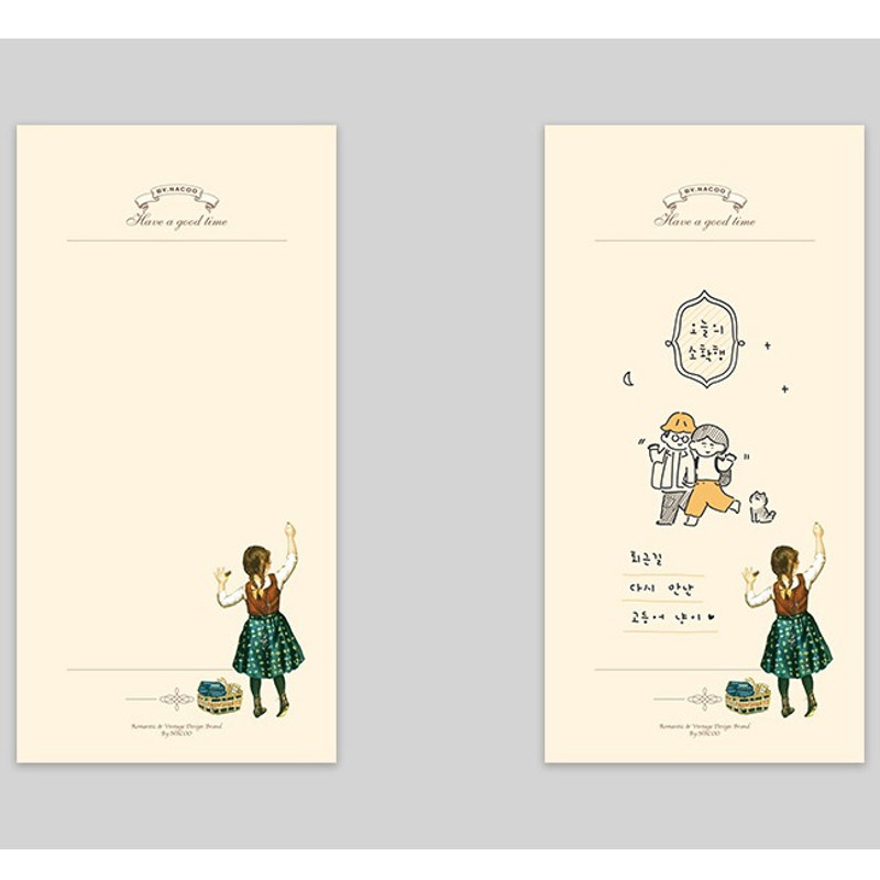 NACOO Have a good time girl plain notepad NACOO Have a good time girl plain notepad