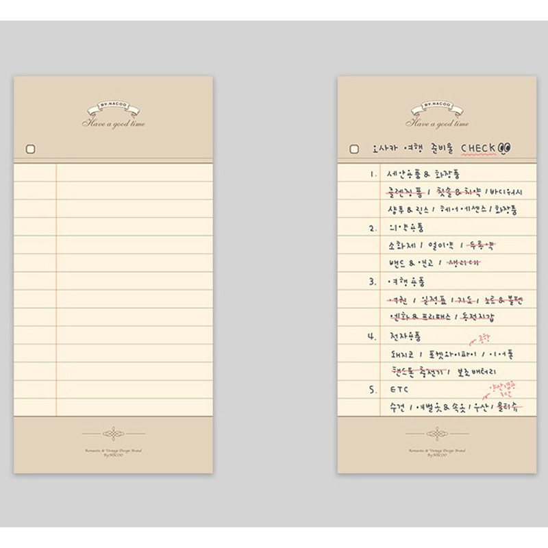 Usage example of NACOO Have A Good Time Classic Lined Notepad