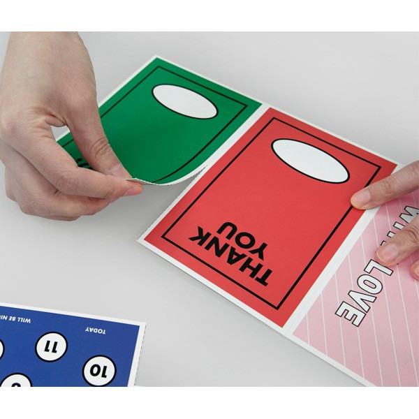 Perforated line - Message and pattern perforated postcard book 