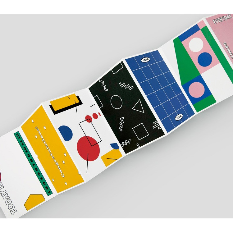 Message and pattern perforated postcard book 