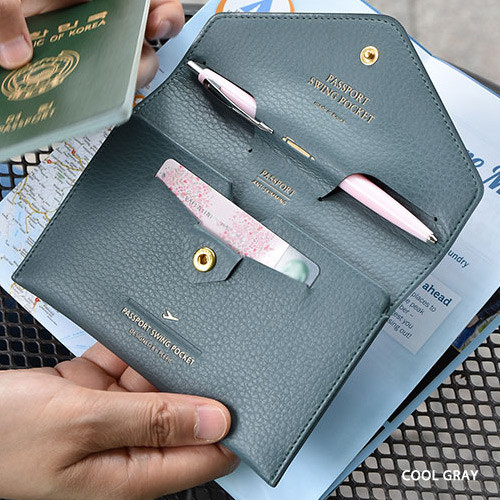 Cool gray - Away we go swing RFID blocking passport case