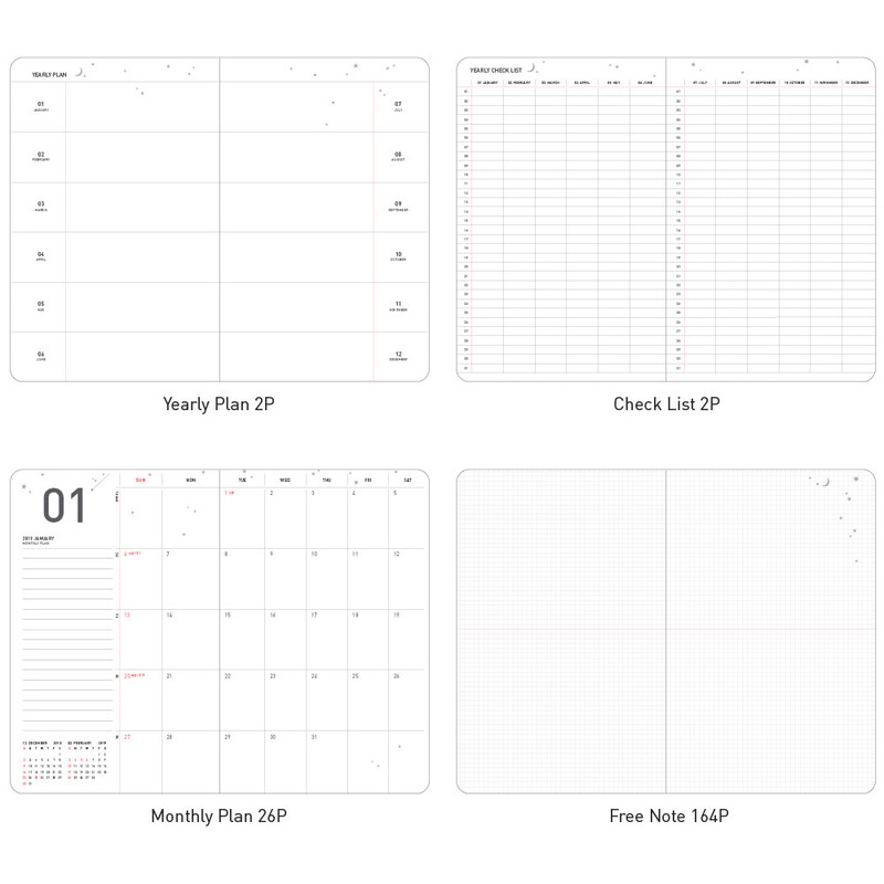 Composition - 2019 Starry night dated monthly planner