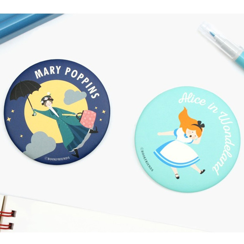 Bookfriends World literature round hand mirror