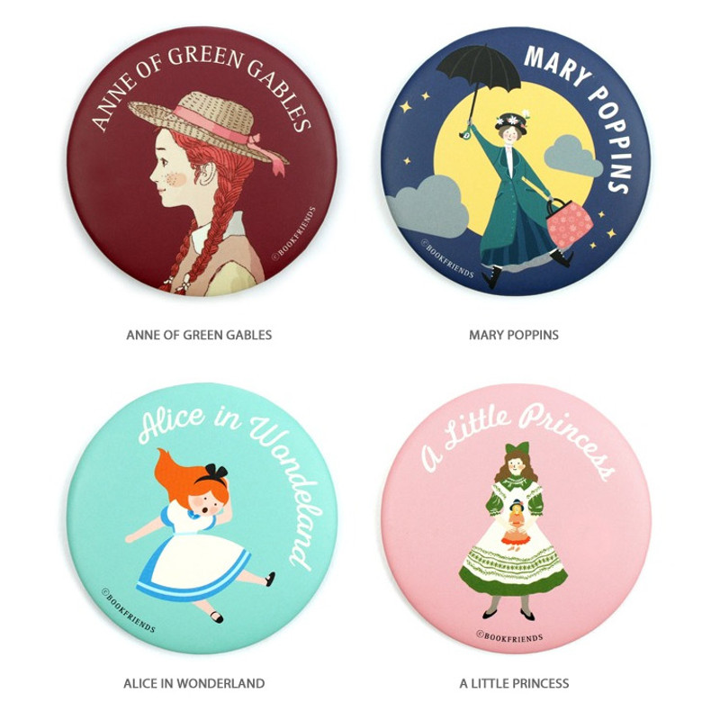 Bookfriends World literature round hand mirror