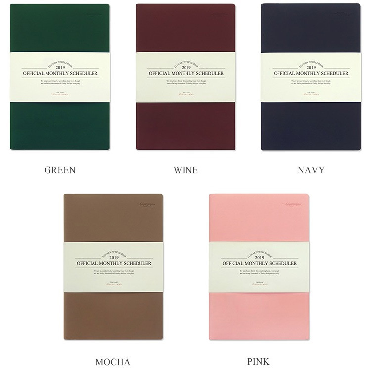 Color - 2019 The basic official small dated monthly planner
