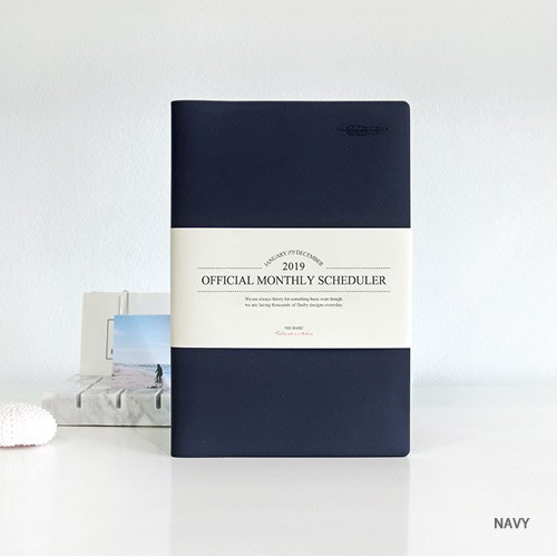 Navy - 2019 The basic official small dated monthly planner