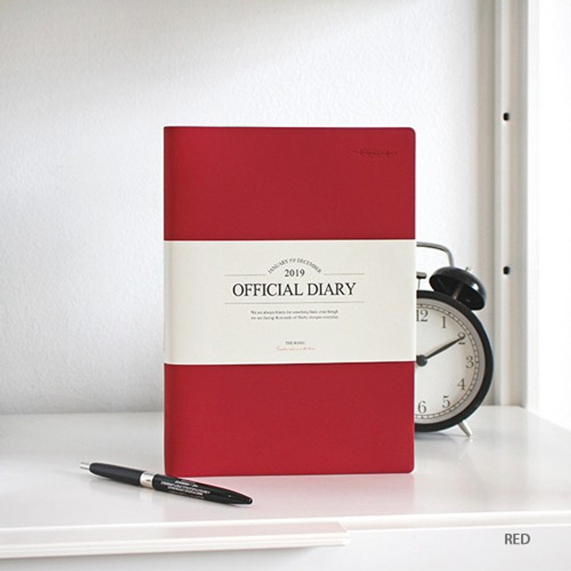 Red - The Basic official undated monthly diary notebook Red - The Basic official undated monthly diary notebook
