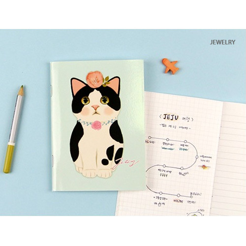 Jewelry - Choo Choo cat small lined and grid notebook ver2